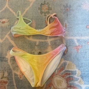 Triangl Swimwear Yellow and Gray Bikini Set